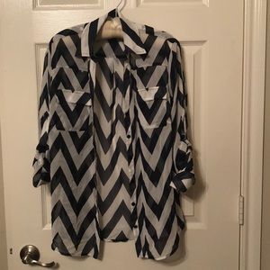 New York & Co. Sheer button down blouse